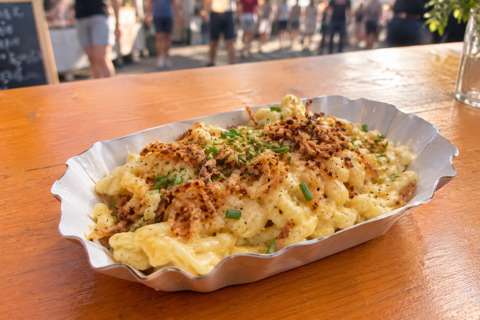 Frisch gehobelte Käsespätzle